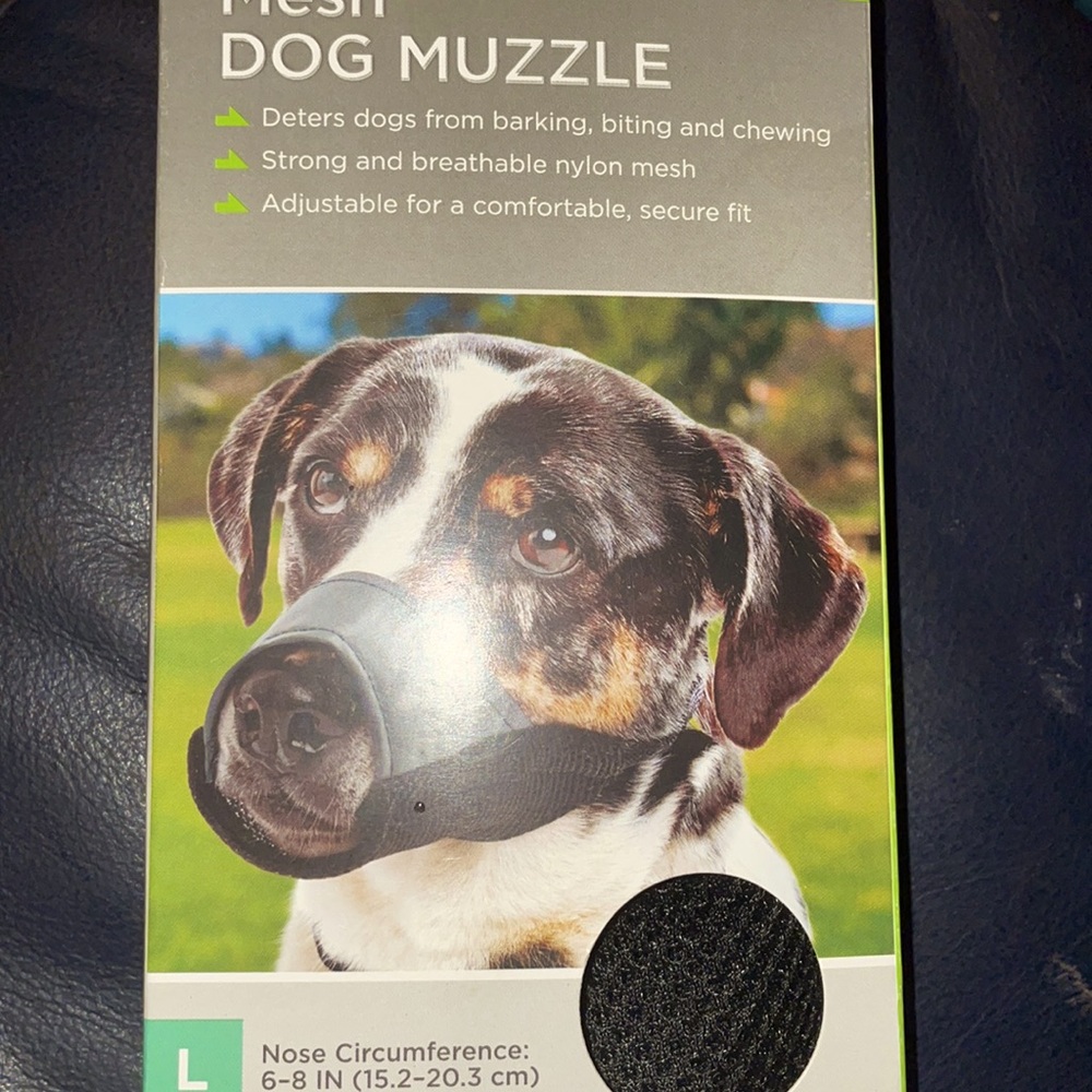 Mesh Dog  Muzzle, secure Fit.